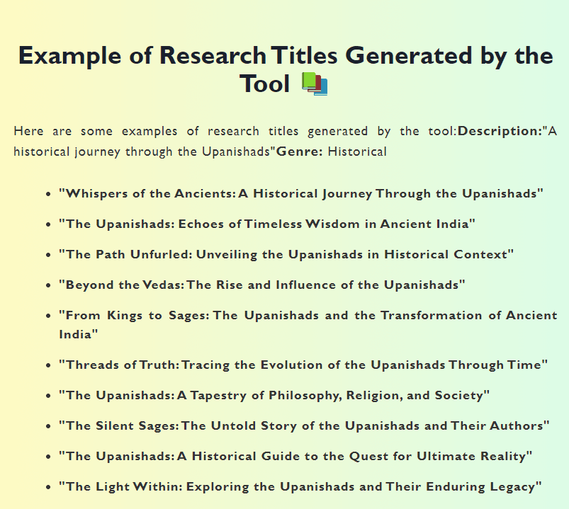 Book Title Generator Example
