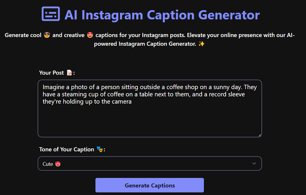 Example image for Instagram caption generation - a scenic travel photo