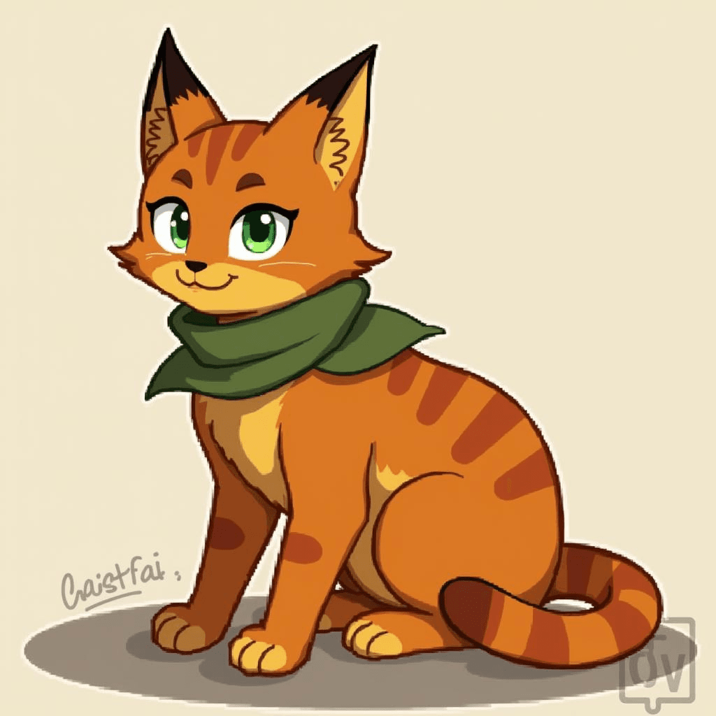 Copperkit 🧡  Description: A clever and cunning kit, known for his quick thinking. 🤫 He is a bit of a trickster, but his heart is in the right place. He's very stealthy, which will make him a great warrior.  Traits & Skills: Cleverness 🤓, Cunning 🦊, Stealth 🥷, Trickery 🃏    