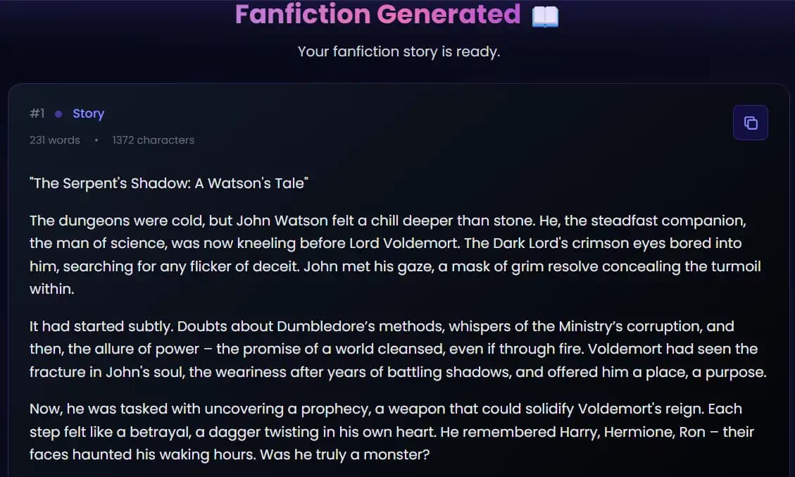 AI Fanfic Generator | Free Fanfic Maker (2025) | Best Fanfiction Story Generator - Repixify Fanfic Generator