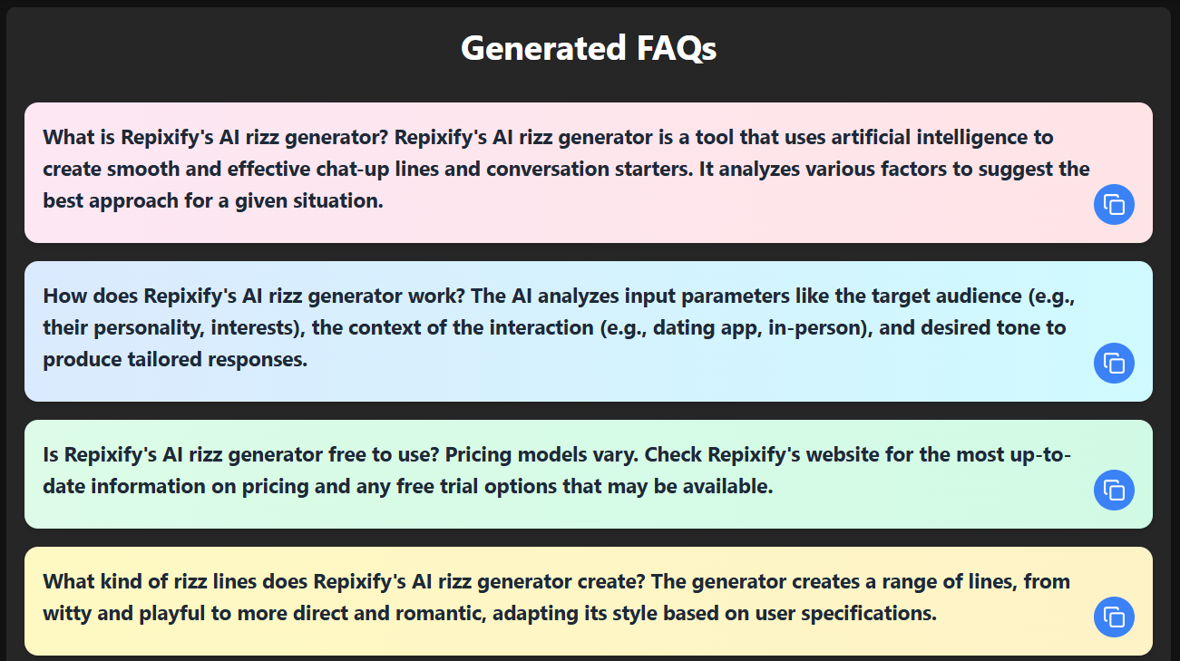 AI FAQs Generator