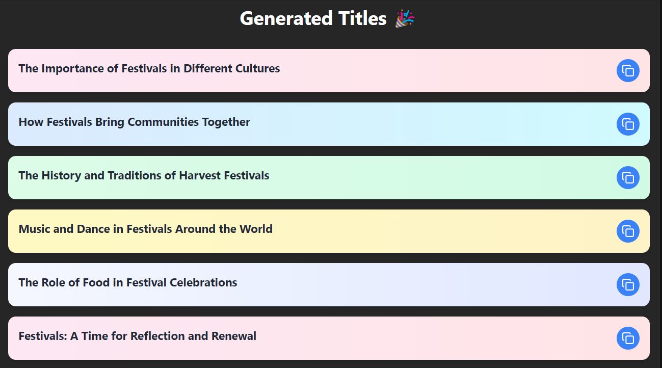 Essay Title Generator